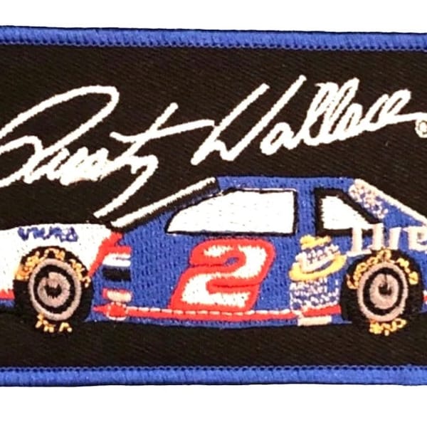 Rusty Wallace Retro Vintage Style Nascar Racing Iron Patch Miller Lite Bierhut
