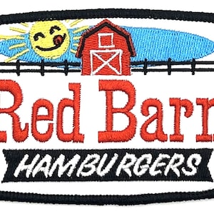 Red Barn Hamburgers Restaurant Food Country Style Vintage Style Retro Patch