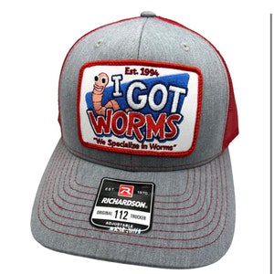 I Got Worms Dumb and Dumber Movie Richardson 112 Trucker Snapback Hat Cap Vintage Style Patch Throwback