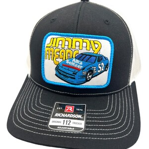 Jimmy Means Nascar Racing Richardson 112 Trucker Snapback Hat Cap Vintage Style Patch Retro Throwback