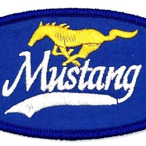 Ford Mustang Car NASCAR Vintage Style Retro Patch Iron Sew Cap Hat Racing