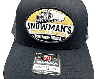 Snowman’s Trucking Service Smokey And The Bandit Movie Richardson 112 Trucker Snapback Hat Cap Vintage Style Patch Throwback