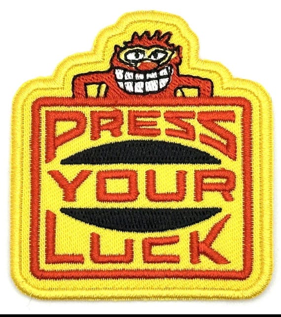 Press Your Luck 80’s Game Show Classic TV Movie Patch Vintage Style Retro