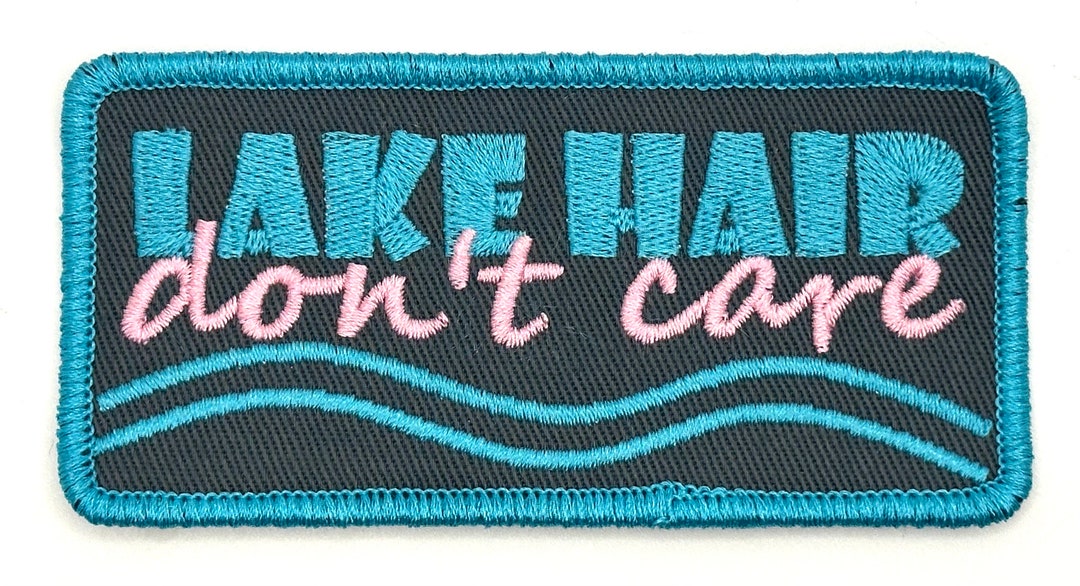 Lake Hair Don’t Care Girls Womens Pink Camping Boating Patch Cap Hat ...