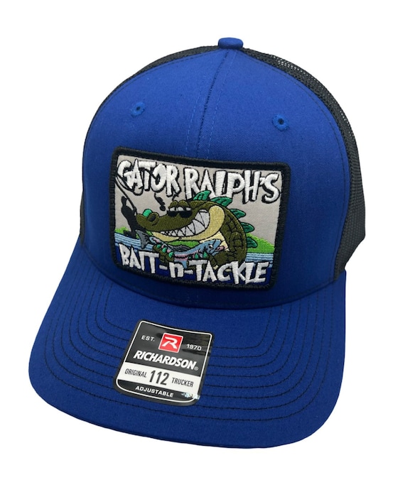 Gator Ralph's Bait N Tackle Fishing Lures Shop Richardson 112 Trucker Snapback Hat Cap Vintage Style Patch Retro Throwback