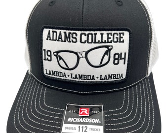 Adams College Revenge of The Nerds Lambda Richardson 112 Trucker Snapback Hut Kappe Vintage Style Patch Throwback