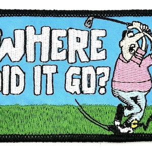 Where Did It Go Golf Mens Funny Adult Humor Vintage Style Retro Patch Hat Cap