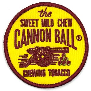 Cannon Ball Chewing Tobacco Vintage Style Retro Iron Sew On Patch Cap Hat