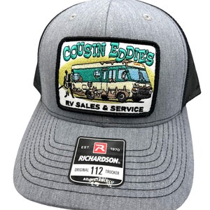Cousin Eddie’s RV Christmas Vacation Movie Richardson 112 Trucker Snapback Hat Cap Vintage Style Patch Throwback