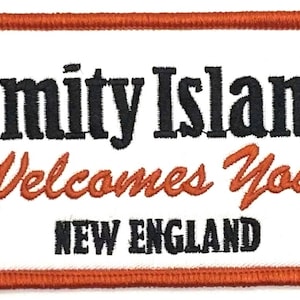 Amity Island New England Welcomes You Vintage Style Patch Jaws Movie Cap Hat
