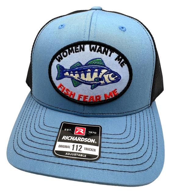 Women Want Me Fishing Adult Funny Patch Richardson 112 Trucker Hat Cap  Snapback