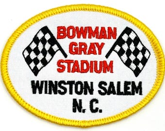 Bowman Gray Stadium Winston Salem NASCAR Patch Iron Sew On Vintage Style Retro