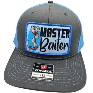 Master Baiter Fishing Humor Funny Patch Richardson 112 Trucker Hat Cap Snapback