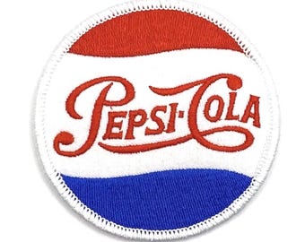 Pepsi Cola Patch Retro Vintage Style Sew Iron On Cap Hat Jacket Soda Pop Coke