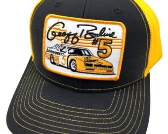 Geoff Bodine Nascar Racing Richardson 112 Trucker Snapback Hat Cap Vintage Style Patch Retro Throwback