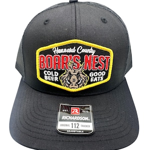 Boar's Nest Dukes of Hazzard Bar & Grill Richardson 112 Trucker Snapback Hat Cap Vintage Style Patch Throwback