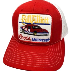 Bill Elliott Nascar Racing Richardson 112 Trucker Snapback Hat Cap Vintage Style Patch Retro Throwback