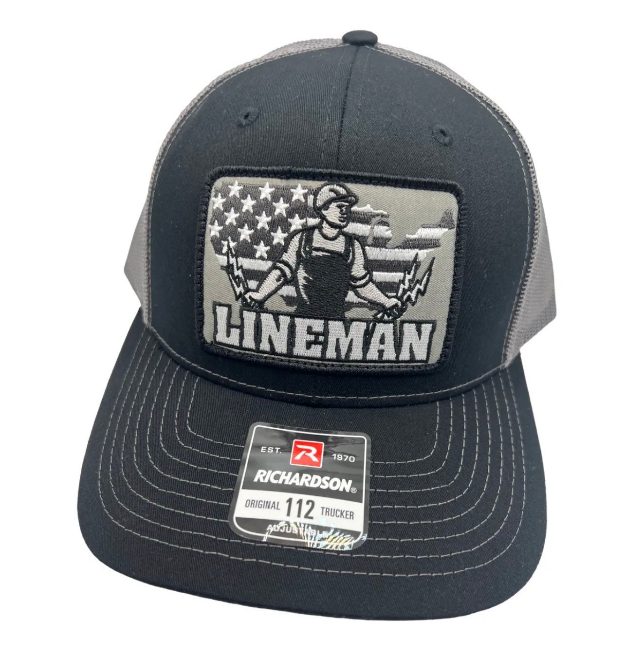 Casquette Trucker Vintage Années 80 - Industrie électrique USA, Snapback Rouge, état Vintage