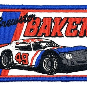 Brewster Baker Six Pack Kenny Rogers NASCAR Racing Patch Vintage Estilo Retro