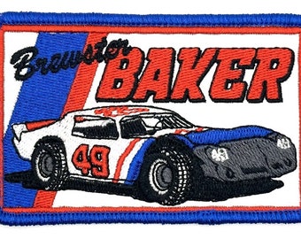 Brewster Baker Six Pack Kenny Rogers NASCAR Racing Patch Vintage Retro Style