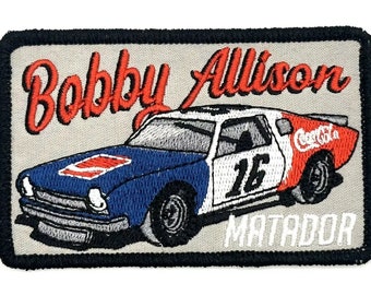 Bobby Allison Matador NASCAR Cup Racing-märke Vintage Retro-stil Stryk-på