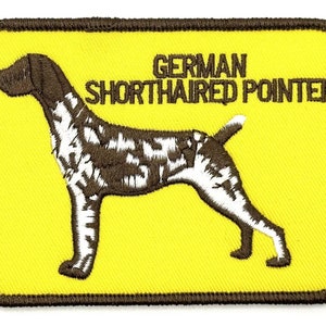 German Shorthaired Pointer Hunting Dog Patch Cap Hat Iron On Vintage Retro Style