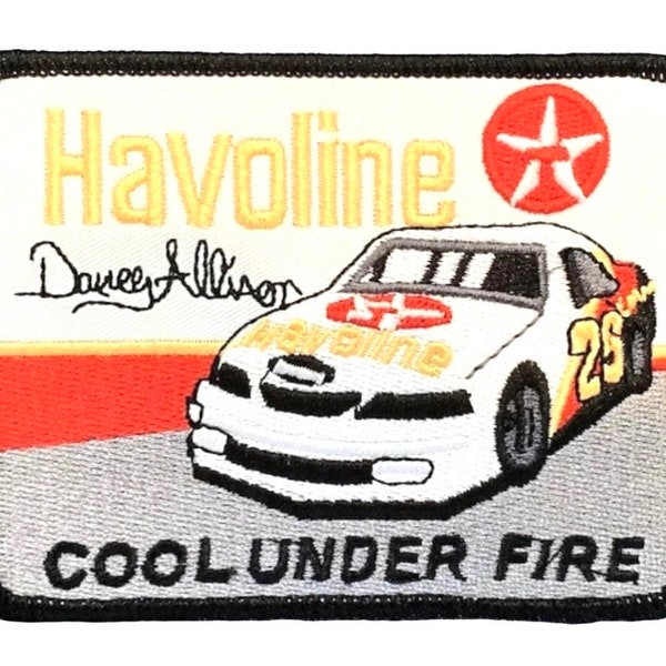 Davey Allison Nascar Racing Patch Ford Vintage Style Havoline Texaco