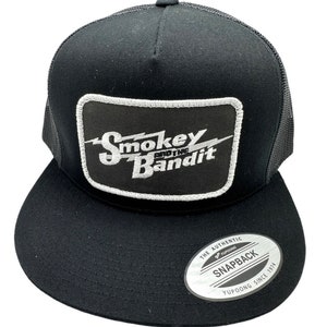 Smokey And The Bandit Movie Show Yupoong Flat Bill Trucker Snapback Hat Cap Vintage Style Patch Throwback