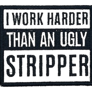 Work Harder Ugly Stripper Divertido Humor Adulto Estilo Vintage Retro Patch Hat Gorra