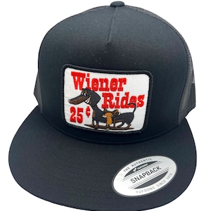 25 Cent Wiener Rider Taxhund Rolig Vuxen Humor Yupoong Flat Bill Trucker Snapback Keps Vintage Style Patch Throwback