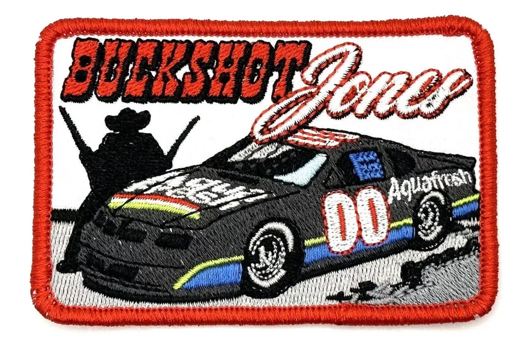Buckshot Jones NASCAR Racing Patch Vintage Retro Style Iron on Hat