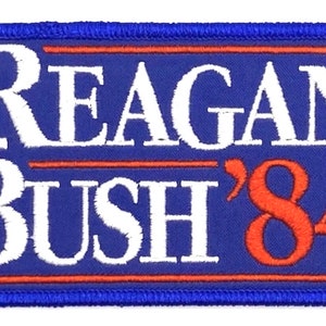 Ronald Reagan George Bush Patch Retro Vintage Style American Election Campaign