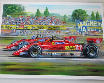 San Marino Grand Prix, Imola 1982 - Villeneuve & Pironi - Druck