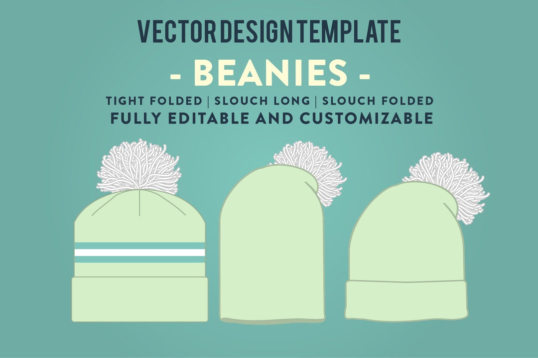 Beanies Customizable Vector Design Template for Adobe Illustrator Real Beanies Customizable Vector Design Template for Adobe Illustrator Real