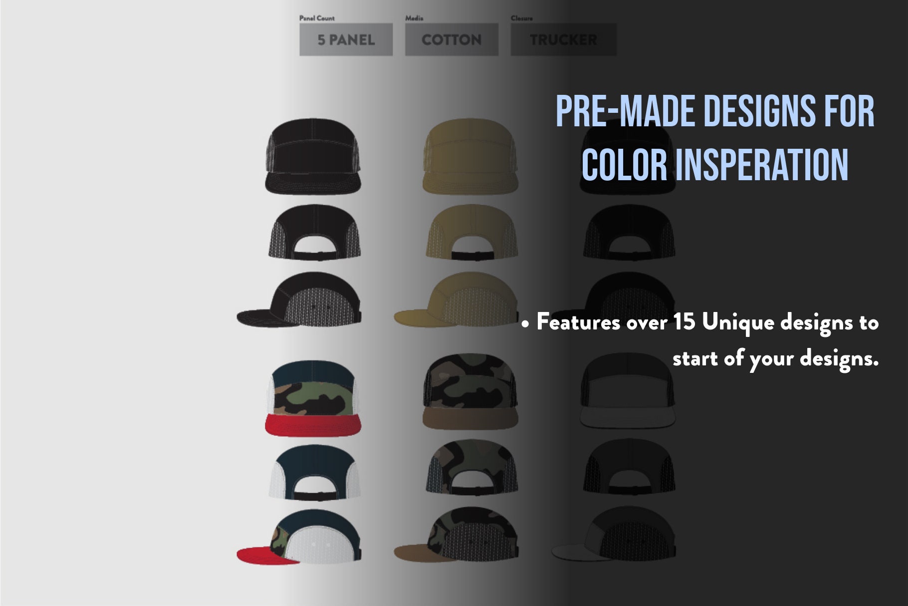 5 Panel Hat Customizable Vector Design Template for Adobe Illustrator 5 Panel Hat Customizable Vector Design Template for Adobe Illustrator