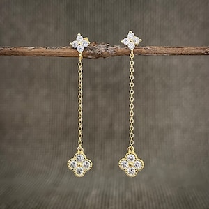 Drop Chain Earrings, Simple Long Earrings, Long Dainty Earrings, Delicate Long Earring Sale, Dangle Earrings, Gold Chain Earrings,