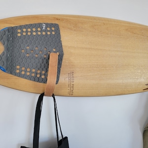 Board Huggers | Surfboard Wall Mount | Surfboard Rack Mount | Surfboard Mount | Surfboard Storage | Longboard Mount | Red Oak