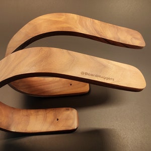 Board Huggers | Surfboard Wall Mount | Surfboard Rack Mount | Surfboard Mount | Surfboard Storage | Longboard Mount | Walnut