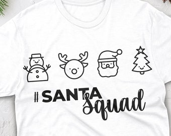 Santa Squad Svg, Christmas Svg, Kids Christmas Svg, Christmas Png, Christmas Shirt Svg Sublimation, Instant Download