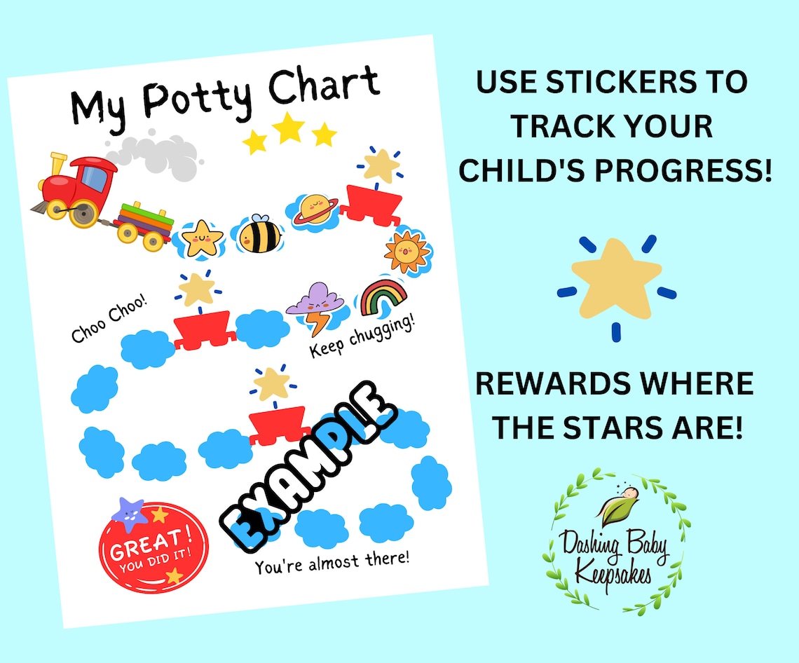 Train Potty Training Chart, Toddler Reward System (digital Download) - Etsy