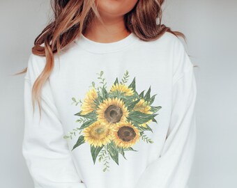 Bloemen Sweatshirt, Bloem Sweatshirt, Wildflower Boeket Sweatshirt, Wild Bloemboeket, Wild Bloemen Sweatshirt, Wildflower Sweatshirt