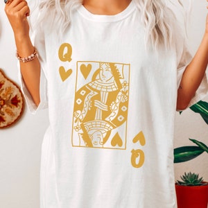 Comfort Colors Queen of Hearts - Queen Heart Shirt - Gold Queen - Queen of Heart Shirt - Queen Of - Queens - Boho Shirt - Graphic Tee