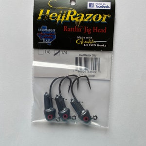 1/16 Ounce 3 Pack Silver Pearl Weedless Lead Free Swim Bait