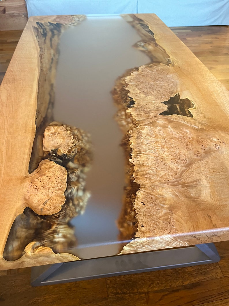 Maple Burl Epoxy Coffee Table Etsy