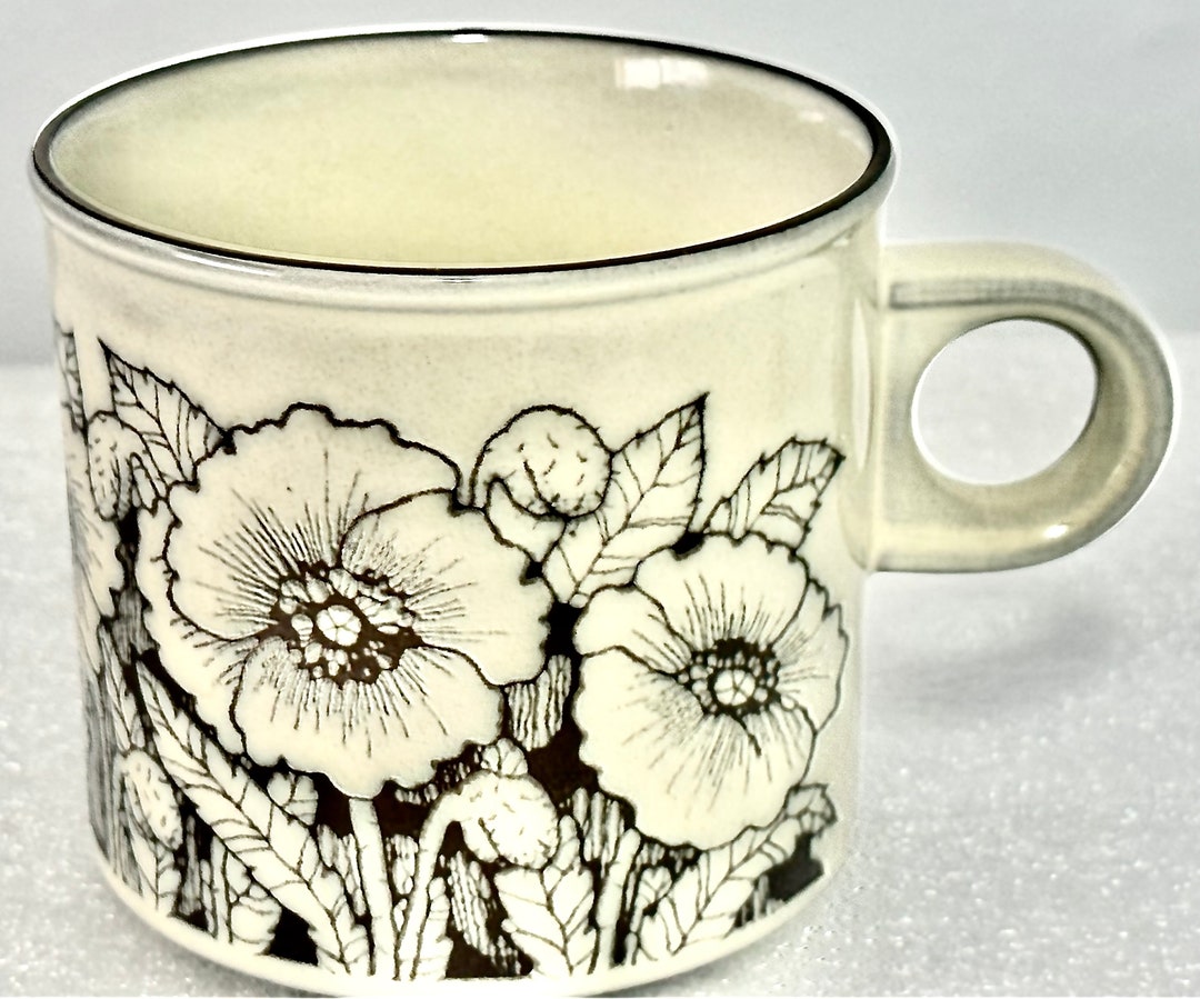 Vintage Lancaster Vitramic Hornsea England Mug Cornrose Pattern Set of