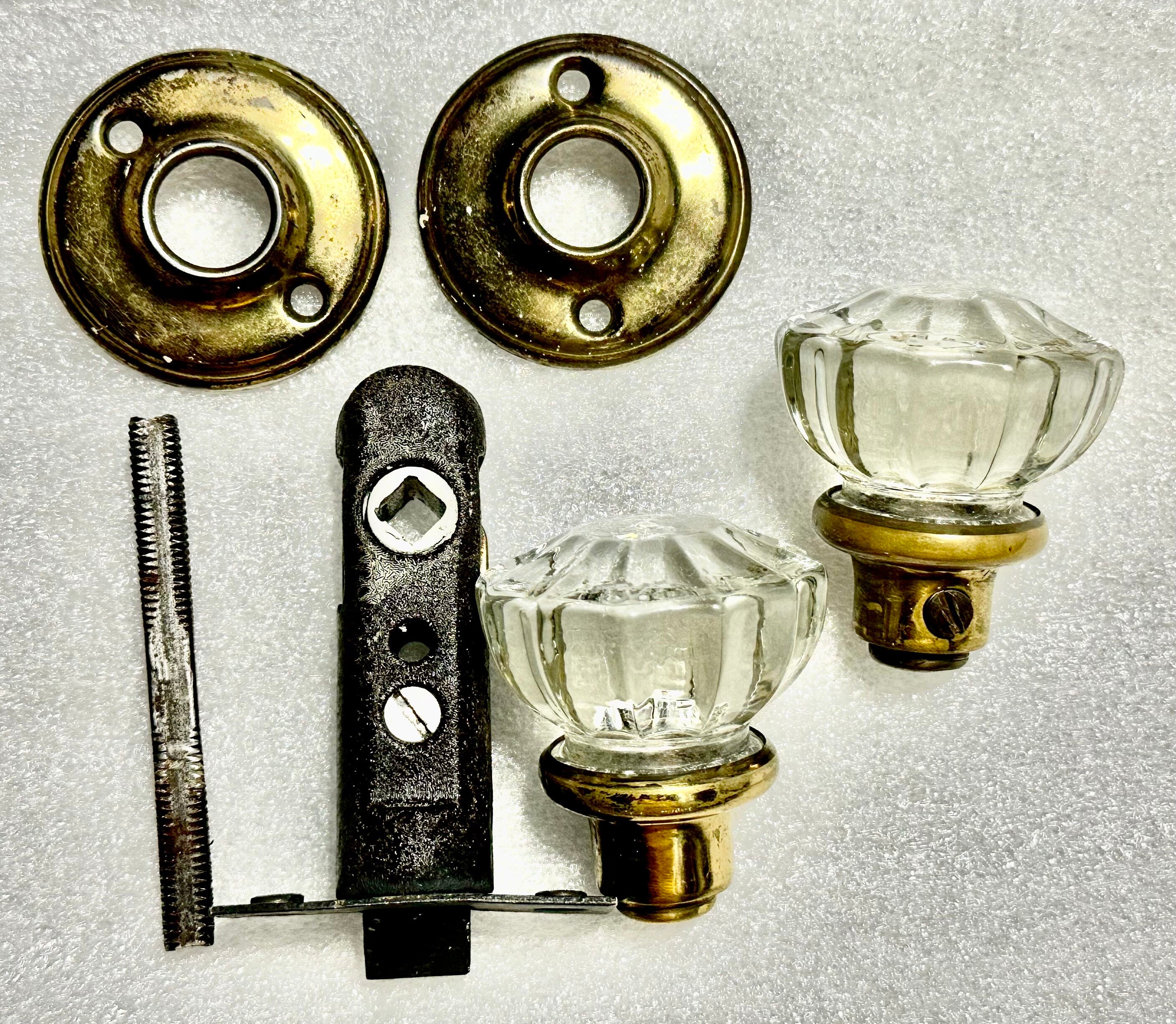 Lot De 3 Boutons De Porte En Cristal Avec Serrure - Design