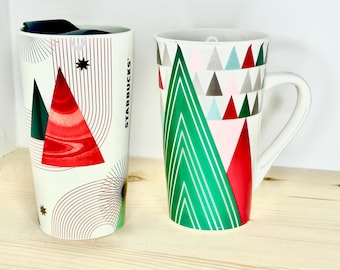 Vintage Starbucks Holiday Ceramic Mugs
