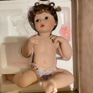 Porcelain Baby Girl Doll “Pretty as a Picture” by Ashton-Drake Galleries