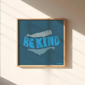 Be Kind - Whale Painting - Giclée Fine Art Print