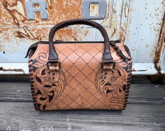 Saddlebrook Speedy-tas van bewerkt leer